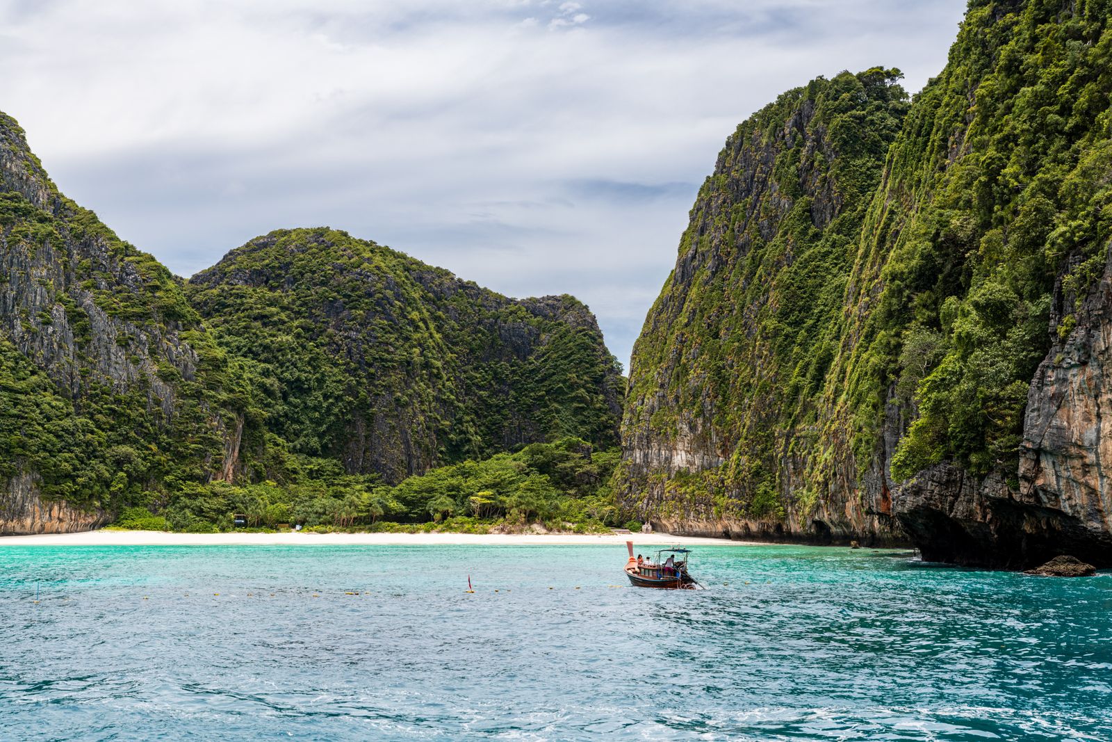 Limestone cliffs at Maya Bay, Thailand